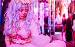 Denver Halloween costume party colorful lights Best in Denver